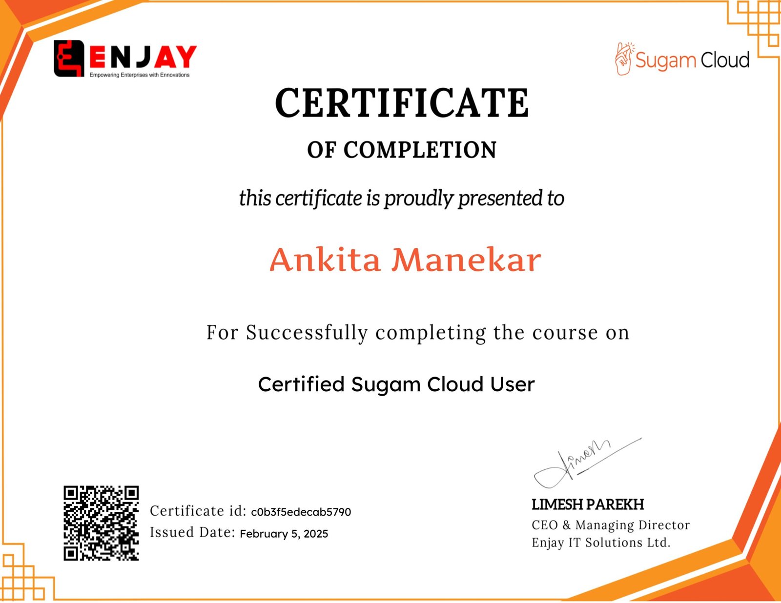 Certified Sugam Cloud User 2 scaled