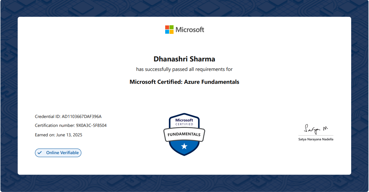 Microsoft AZ-900 certification